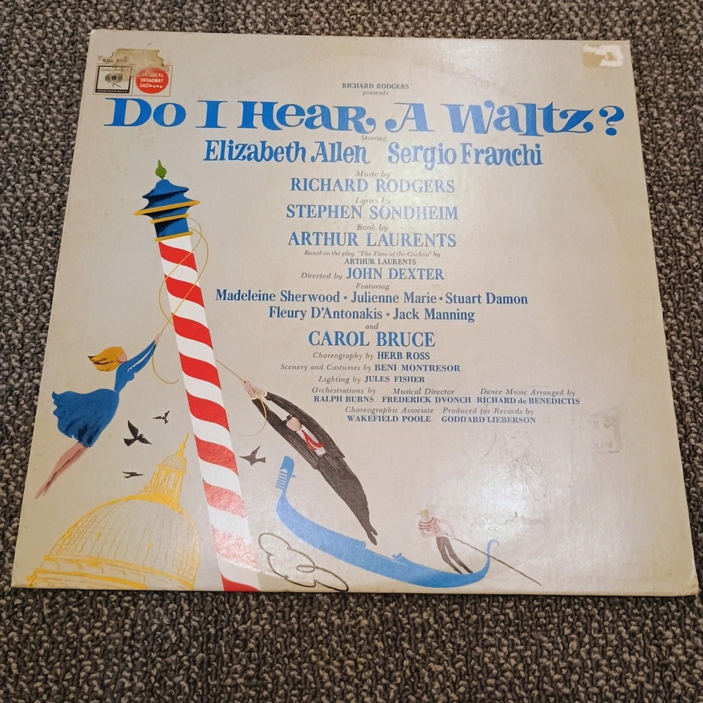 Do I Hear A Waltz? Original Broadway Cast Vinyl LP Rodgers Sondheim KOL 6370